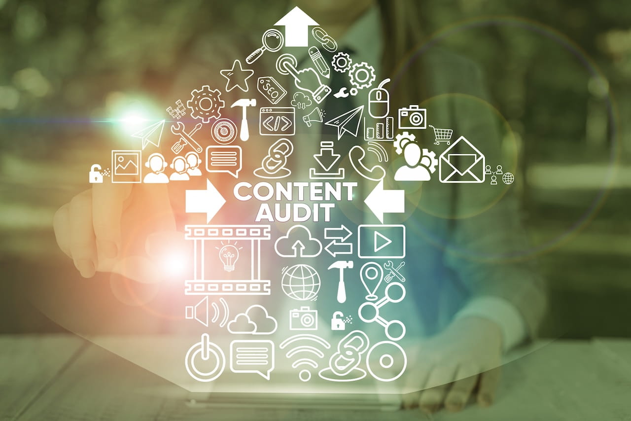 Word writing text Content Audit. Business photo showcasing process of evaluating content elements and information